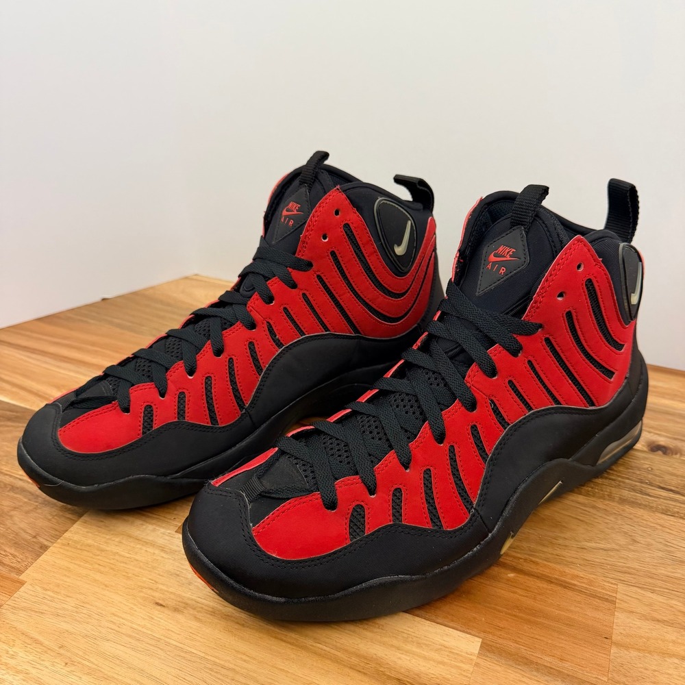 Nike Air Bakin Black Red Basketball Shoes 130835-611 Mens 13